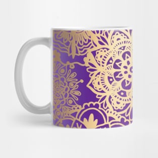 Purple and Gold Mandala Pattern Mug